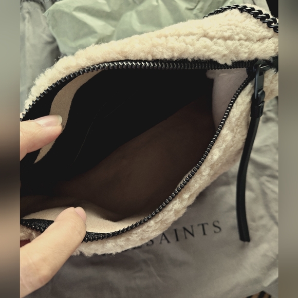 All Saints Shearling Bag with Straps - Picture 4 of 8